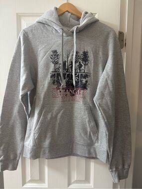 Netflix Stranger Things Gray Graphic Hoodie